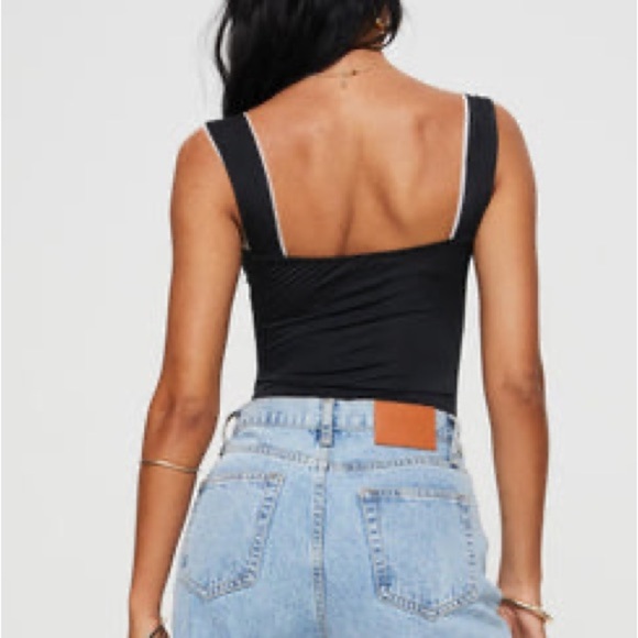 Princess Polly Black Bodysuit with Lace Detail - Picture 3 of 13